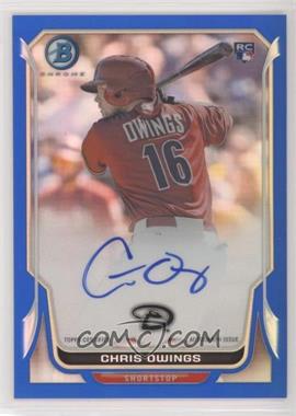 2014 Bowman - Rookie Autographs - Chrome Blue Refractor #BCAR-CO - Chris Owings /250 [EX to NM]