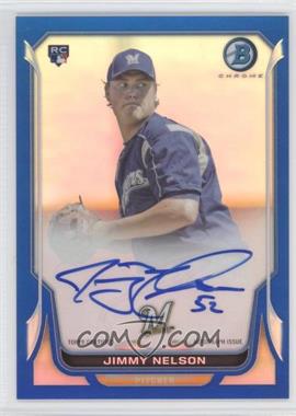 2014 Bowman - Rookie Autographs - Chrome Blue Refractor #BCAR-JN - Jimmy Nelson /250