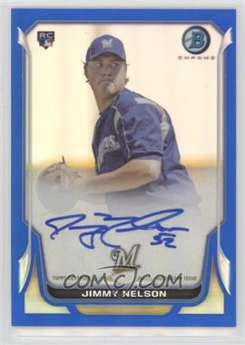 2014 Bowman - Rookie Autographs - Chrome Blue Refractor #BCAR-JN - Jimmy Nelson /250