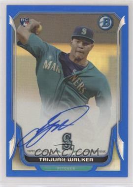 2014 Bowman - Rookie Autographs - Chrome Blue Refractor #BCAR-TW - Taijuan Walker /250