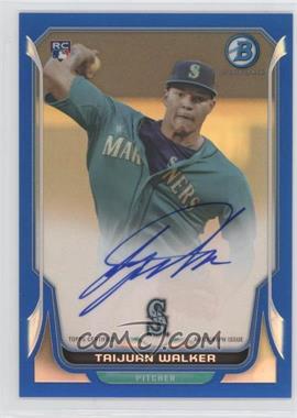 2014 Bowman - Rookie Autographs - Chrome Blue Refractor #BCAR-TW - Taijuan Walker /250