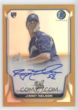 2014 Bowman - Rookie Autographs - Chrome Gold Refractor #BCAR-JN - Jimmy Nelson /50