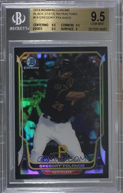 2014 Bowman Chrome - [Base] - Black Static Refractor #14 - Gregory Polanco /35 [BGS 9.5 GEM MINT]