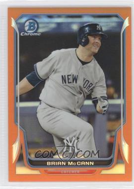 2014 Bowman Chrome - [Base] - Orange Refractor #141 - Brian McCann /25