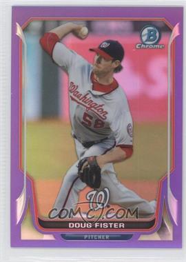 2014 Bowman Chrome - [Base] - Purple Refractor #178 - Doug Fister /150