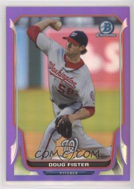 2014 Bowman Chrome - [Base] - Purple Refractor #178 - Doug Fister /150