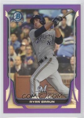 2014 Bowman Chrome - [Base] - Purple Refractor #69 - Ryan Braun /150