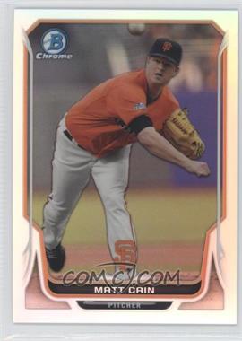 2014 Bowman Chrome - [Base] - Refractor #169 - Matt Cain /500