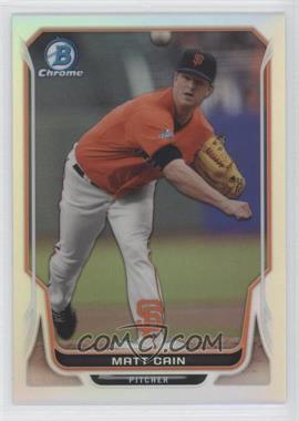 2014 Bowman Chrome - [Base] - Refractor #169 - Matt Cain /500