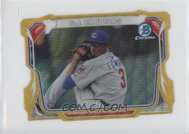 2014 Bowman Chrome - Mini Chrome - Gold Die-Cut Wave Refractor #MC-CE - C.J. Edwards /50