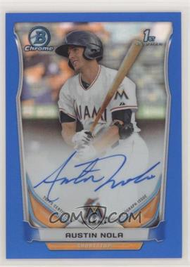 2014 Bowman Chrome - Prospect Autographs - Blue Refractor #BCAP-AN - Austin Nola /150