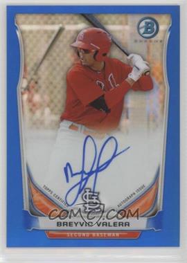 2014 Bowman Chrome - Prospect Autographs - Blue Refractor #BCAP-BV - Breyvic Valera /150