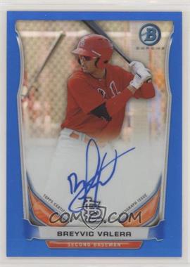 2014 Bowman Chrome - Prospect Autographs - Blue Refractor #BCAP-BV - Breyvic Valera /150