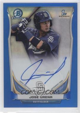 2014 Bowman Chrome - Prospect Autographs - Blue Refractor #BCAP-JU - Jose Urena /150