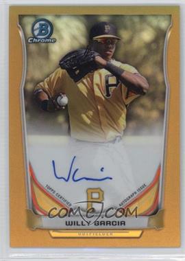 2014 Bowman Chrome - Prospect Autographs - Gold Refractor #BCAP-WG - Willy Garcia /50