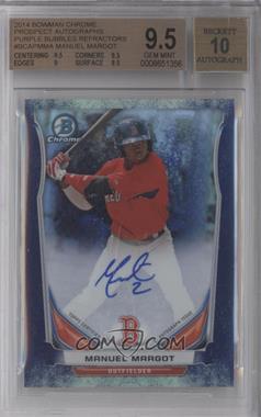 2014 Bowman Chrome - Prospect Autographs - Purple Bubbles Refractor #BCAP-MM - Manuel Margot /10 [BGS 9.5 GEM MINT]