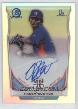 2014 Bowman Chrome - Prospect Autographs - Refractor #BCAP-AB - Akeem Bostick /500