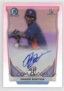 2014 Bowman Chrome - Prospect Autographs - Refractor #BCAP-AB - Akeem Bostick /500