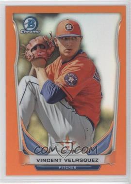 2014 Bowman Chrome - Prospect Short Prints - Orange Refractor #PS-VV - Vincent Velasquez /25