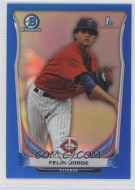 2014 Bowman Chrome - Prospects - Blue Refractor #BCP96 - Felix Jorge /250