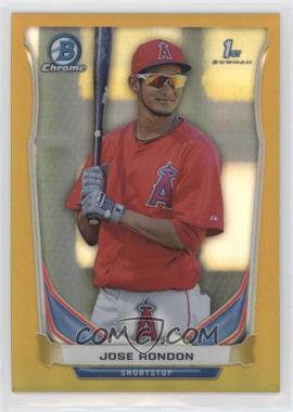 2014 Bowman Chrome - Prospects - Gold Refractor #BCP15 - Jose Rondon /50