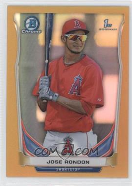 2014 Bowman Chrome - Prospects - Gold Refractor #BCP15 - Jose Rondon /50