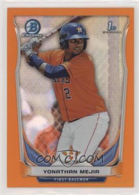 2014 Bowman Chrome - Prospects - Orange Refractor #BCP100 - Yonathan Mejia /25