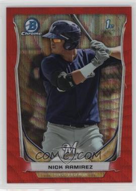 2014 Bowman Chrome - Prospects - Red Wave Refractor #BCP35 - Nick Ramirez /25