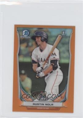 2014 Bowman Chrome Minis - [Base] - Orange Refractor #225 - Austin Nola /10