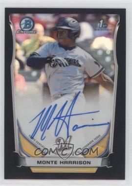 2014 Bowman Draft - Chrome Draft Pick Autographs - Black Refractor #BCA-MH - Monte Harrison /35