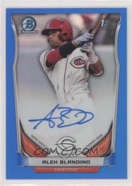 2014 Bowman Draft - Chrome Draft Pick Autographs - Blue Refractor #BCA-AB - Alex Blandino /150