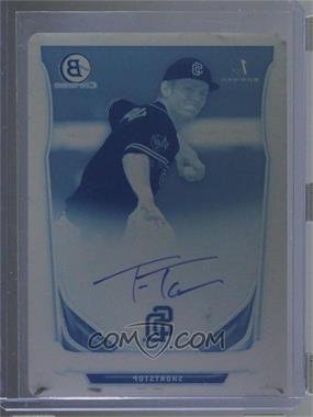 2014 Bowman Draft - Chrome Draft Pick Autographs - Printing Plate Cyan #BCA-TT - Trea Turner /1