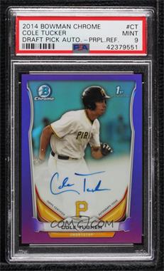 2014 Bowman Draft - Chrome Draft Pick Autographs - Purple Refractor #BCA-CT - Cole Tucker /10 [PSA 9 MINT]