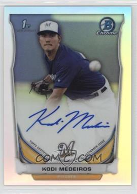 2014 Bowman Draft - Chrome Draft Pick Autographs - Refractor #BCA-KM - Kodi Medeiros