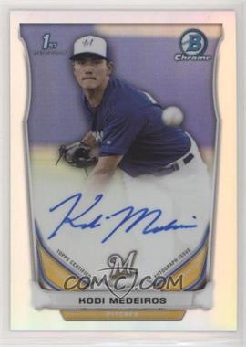 2014 Bowman Draft - Chrome Draft Pick Autographs - Refractor #BCA-KM - Kodi Medeiros