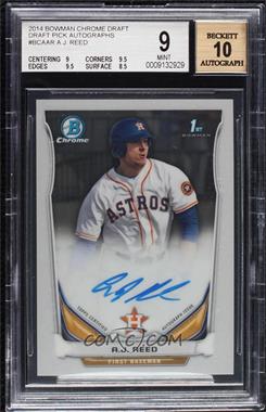 2014 Bowman Draft - Chrome Draft Pick Autographs #BCA-AR - A.J. Reed [BGS 9 MINT]