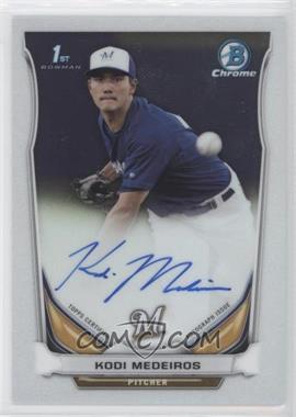 2014 Bowman Draft - Chrome Draft Pick Autographs #BCA-KM - Kodi Medeiros