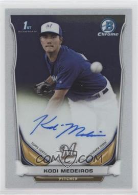 2014 Bowman Draft - Chrome Draft Pick Autographs #BCA-KM - Kodi Medeiros