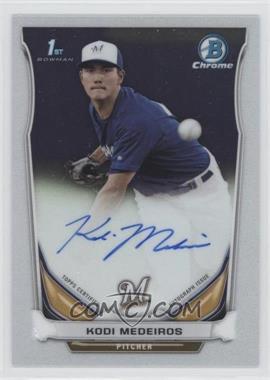 2014 Bowman Draft - Chrome Draft Pick Autographs #BCA-KM - Kodi Medeiros