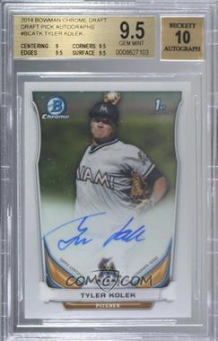 2014 Bowman Draft - Chrome Draft Pick Autographs #BCA-TK - Tyler Kolek [BGS 9.5 GEM MINT]