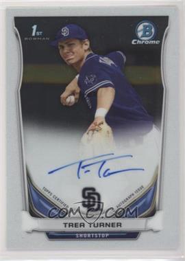 2014 Bowman Draft - Chrome Draft Pick Autographs #BCA-TT - Trea Turner