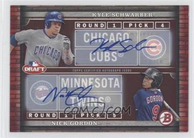 2014 Bowman Draft - Dual Draftees - Red Autographs #DD-SG - Kyle Schwarber, Nick Gordon /5