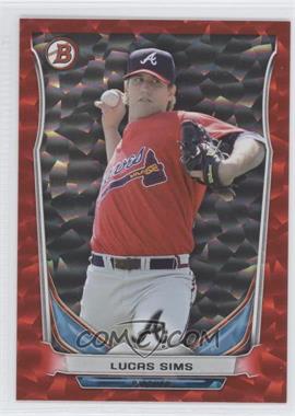 2014 Bowman Draft - Top Prospects - Red Ice #TP-13 - Lucas Sims /150