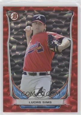 2014 Bowman Draft - Top Prospects - Red Ice #TP-13 - Lucas Sims /150