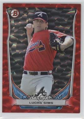 2014 Bowman Draft - Top Prospects - Red Ice #TP-13 - Lucas Sims /150