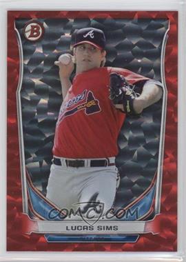 2014 Bowman Draft - Top Prospects - Red Ice #TP-13 - Lucas Sims /150