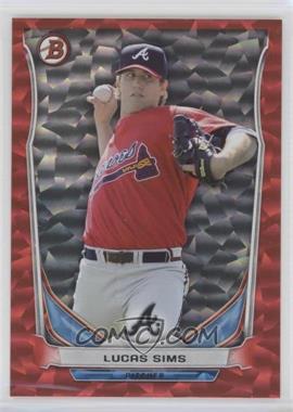 2014 Bowman Draft - Top Prospects - Red Ice #TP-13 - Lucas Sims /150