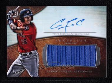 2014 Bowman Inception - Autographed Relics - Jumbo Blue #AR-CC - Carlos Correa /5