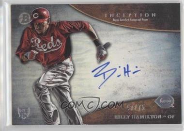 2014 Bowman Inception - Rookie Autographs - Blue #RA-BH - Billy Hamilton /75