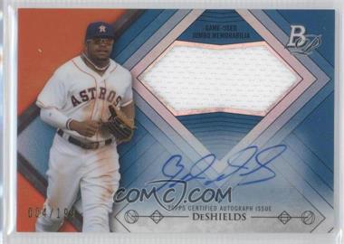 2014 Bowman Platinum - Autographed Jumbo Relic - Blue Refractor #AJR-DD - Delino DeShields Jr. /199